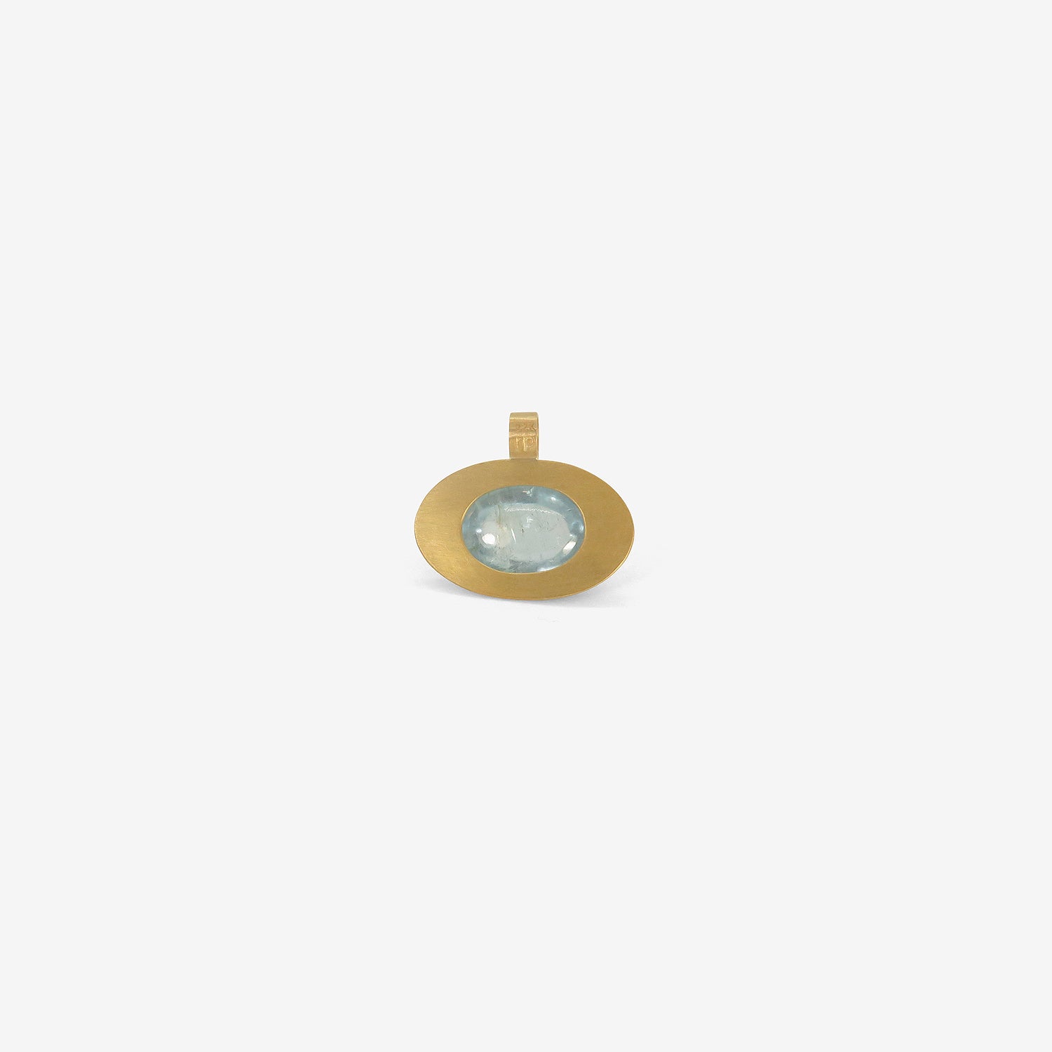 ROSANNE PUGLIESE 22K & OVAL AQUAMARINE PENDANT