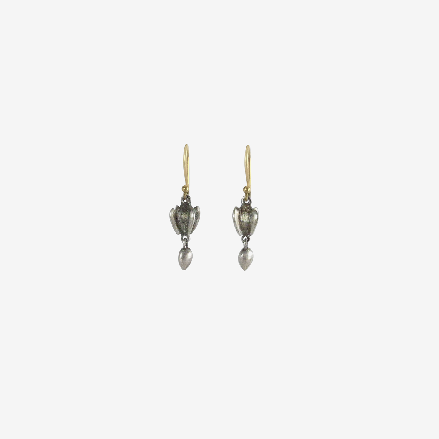 GABRIELLA KISS STERLING SILVER BUCKWHEAT WITH SEED EARRINGS