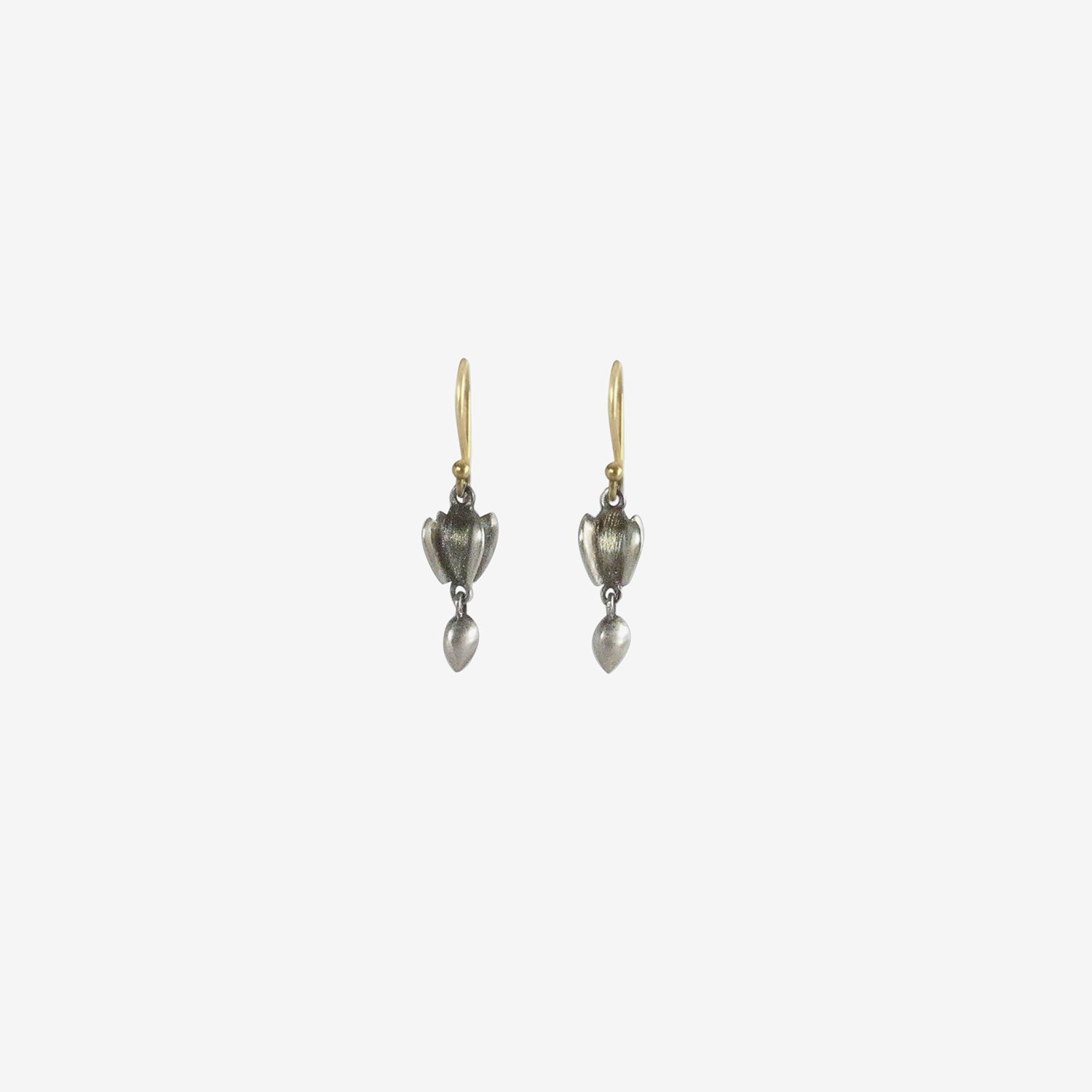 GABRIELLA KISS STERLING SILVER BUCKWHEAT WITH SEED EARRINGS