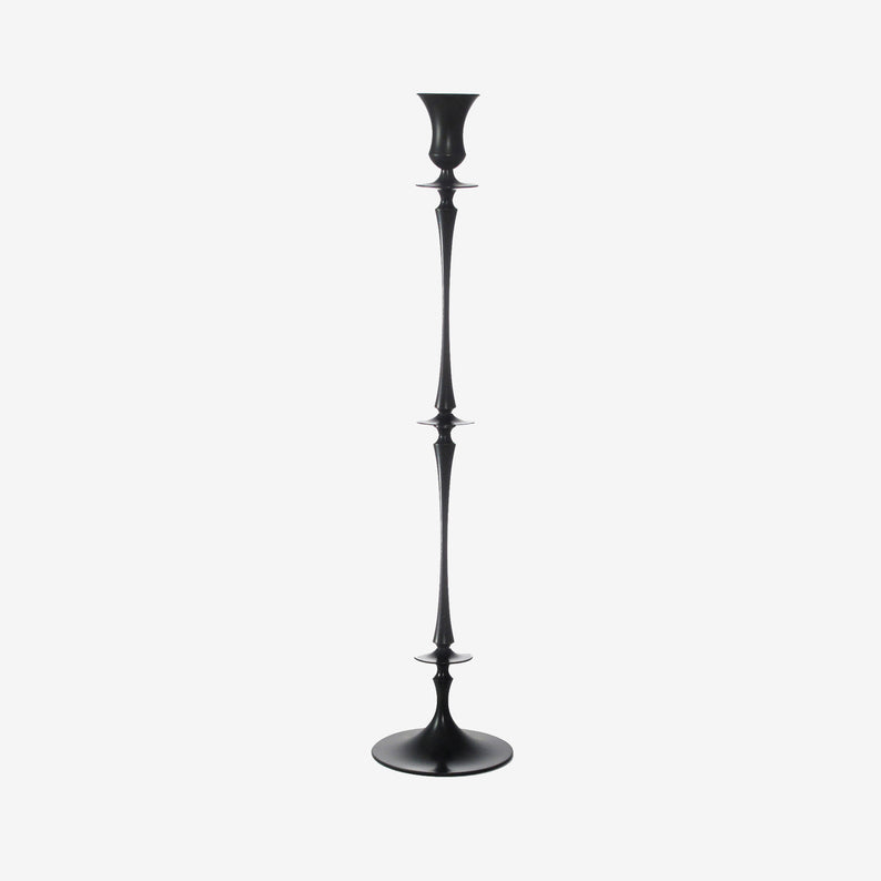 TED MUEHLING OXIDIZED BRONZE CANDLESTICK NO. 0214