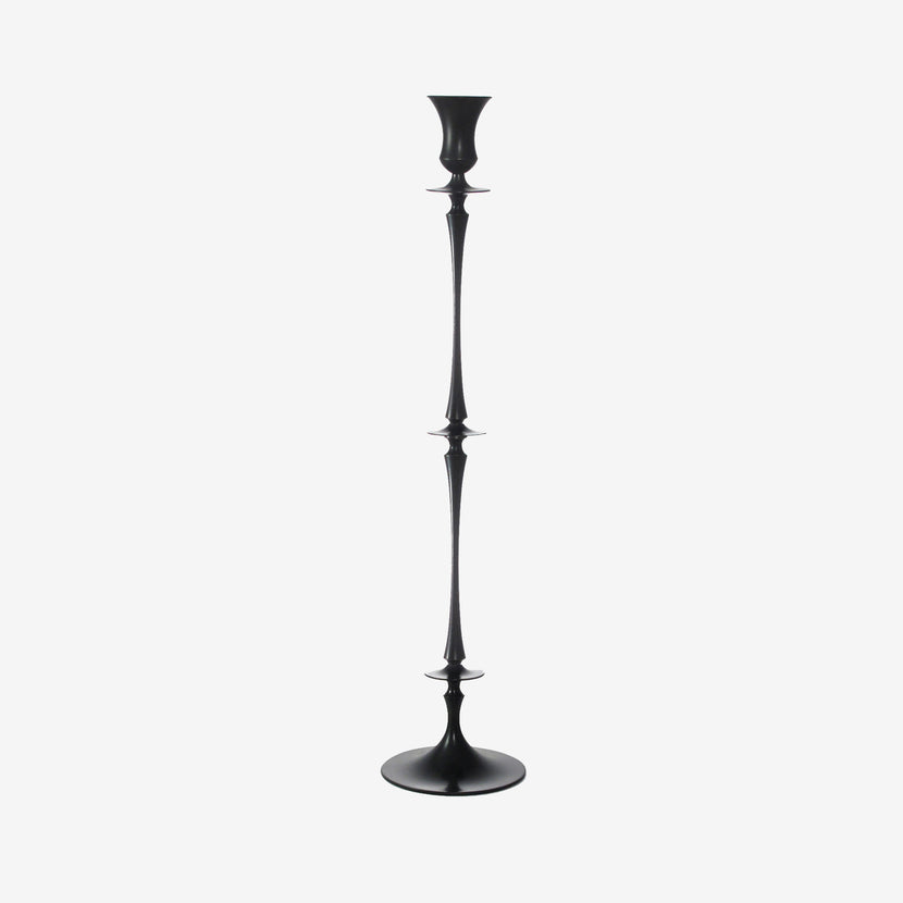 TED MUEHLING OXIDIZED BRONZE CANDLESTICK NO. 0214