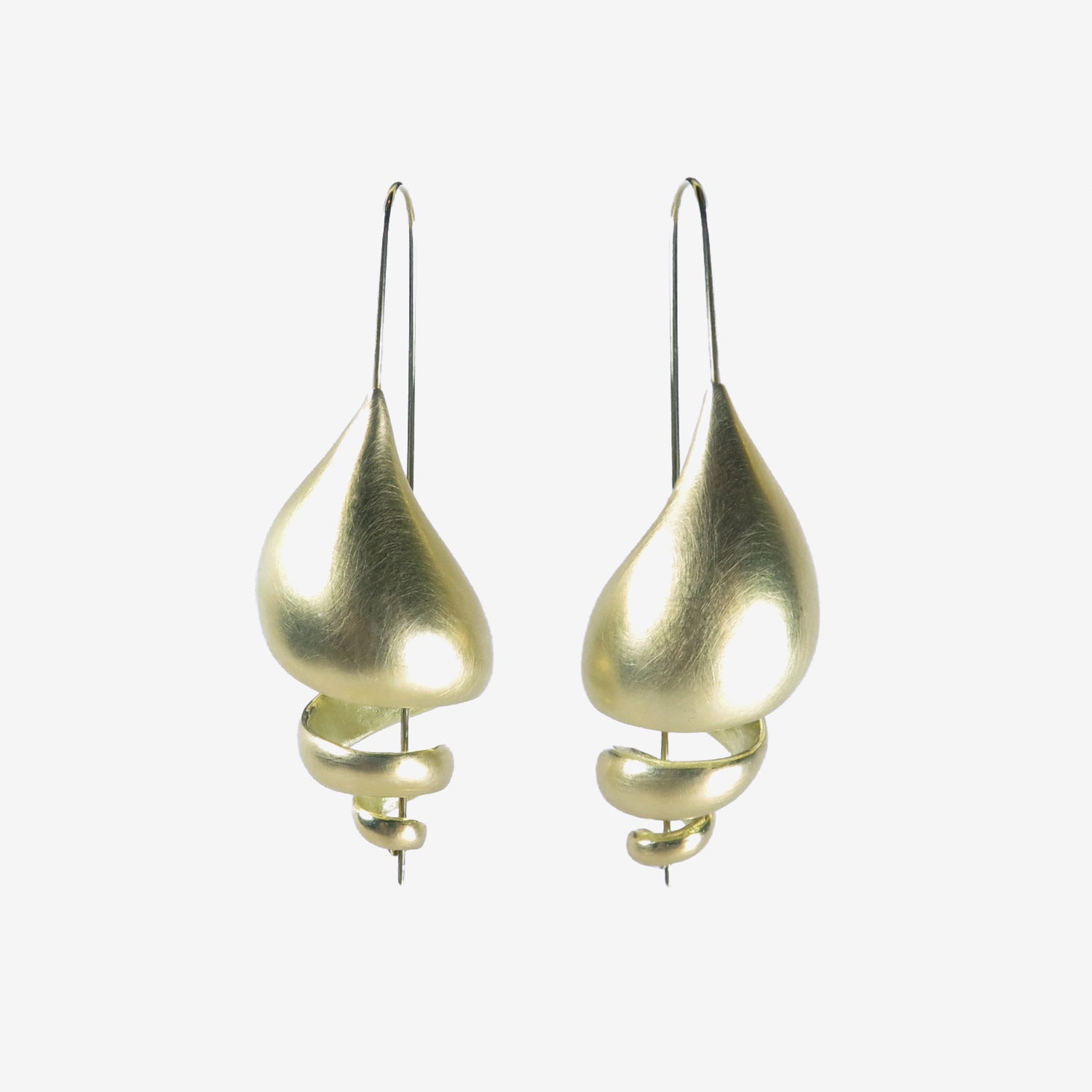 TED MUEHLING 18K GREEN GOLD PLATED TURRET SHELLS