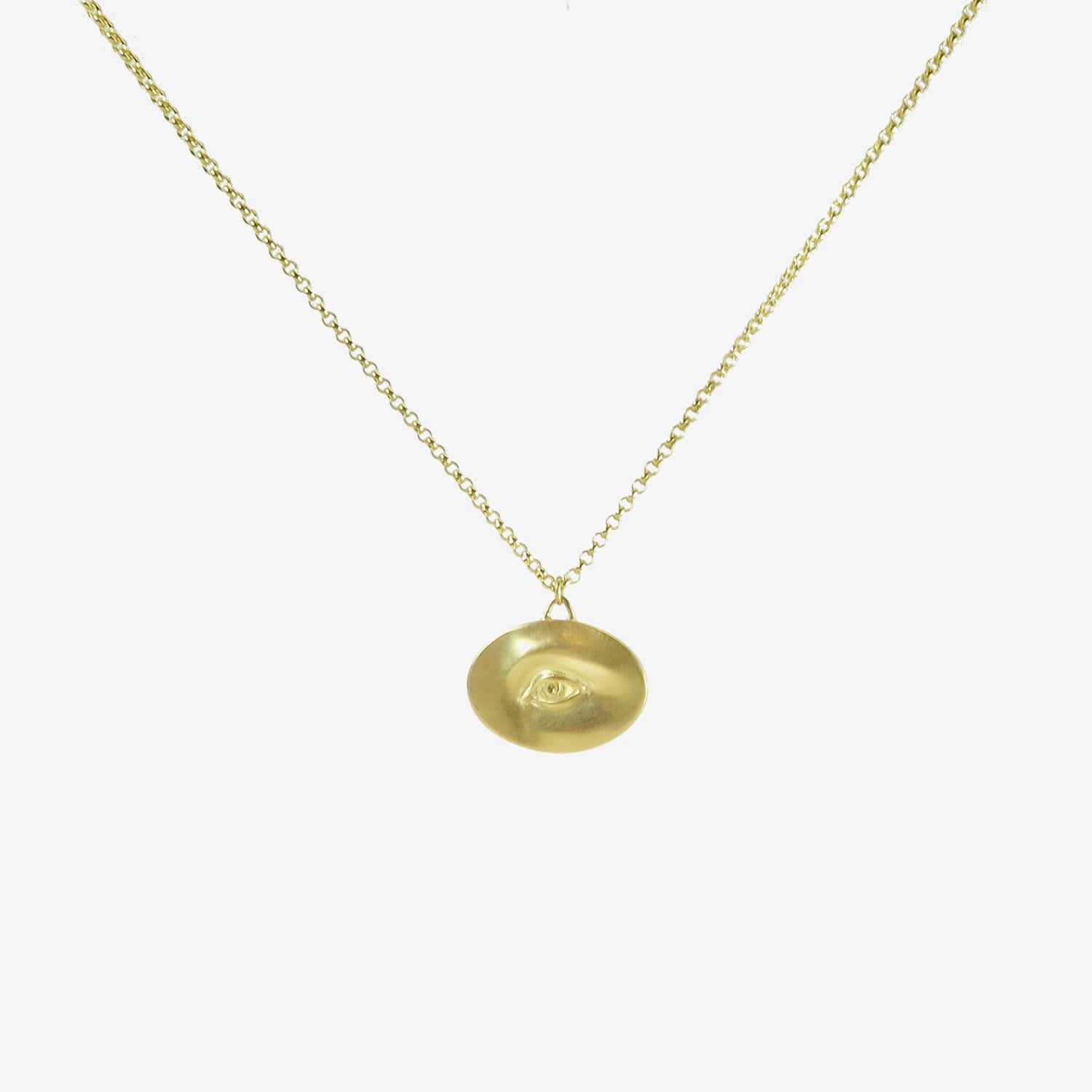 GABRIELLA KISS 18K LARGE EYE LOVE TOKEN NECKLACE