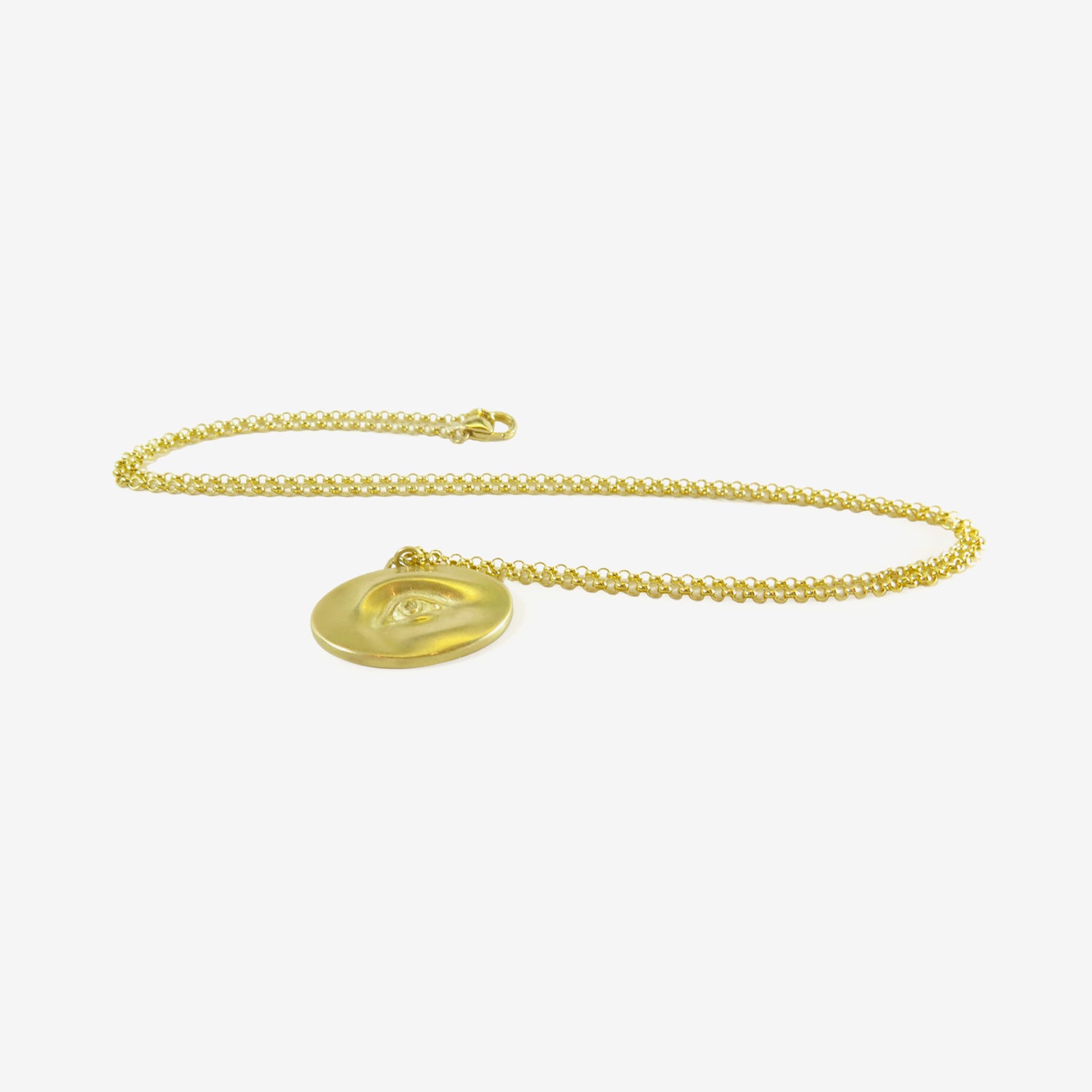 GABRIELLA KISS 18K LARGE EYE LOVE TOKEN NECKLACE