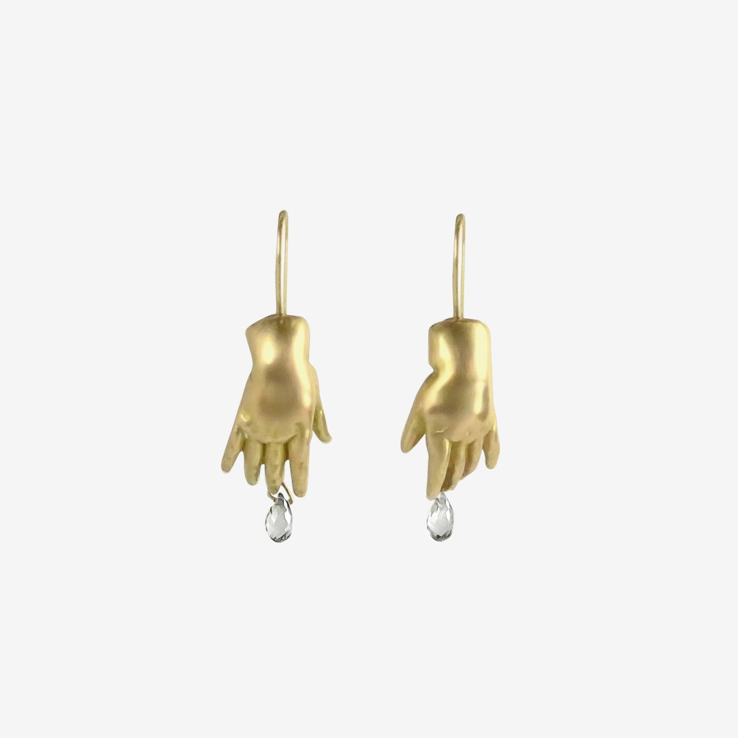 GABRIELLA KISS 18K & SAPPHIRE BABY HAND EARRINGS