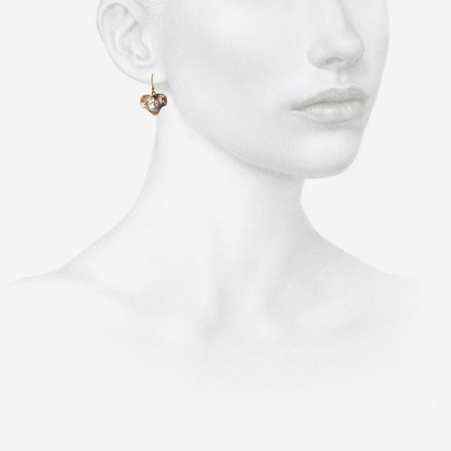 GABRIELLA KISS STERLING SILVER SMALL IVY LEAF EARRINGS