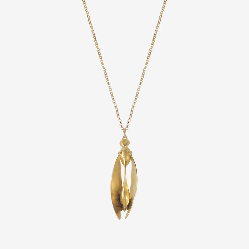 GABRIELLA KISS 18K ARTICULATED WASP PENDANT WITH SAPPHIRES & DIAMONDS