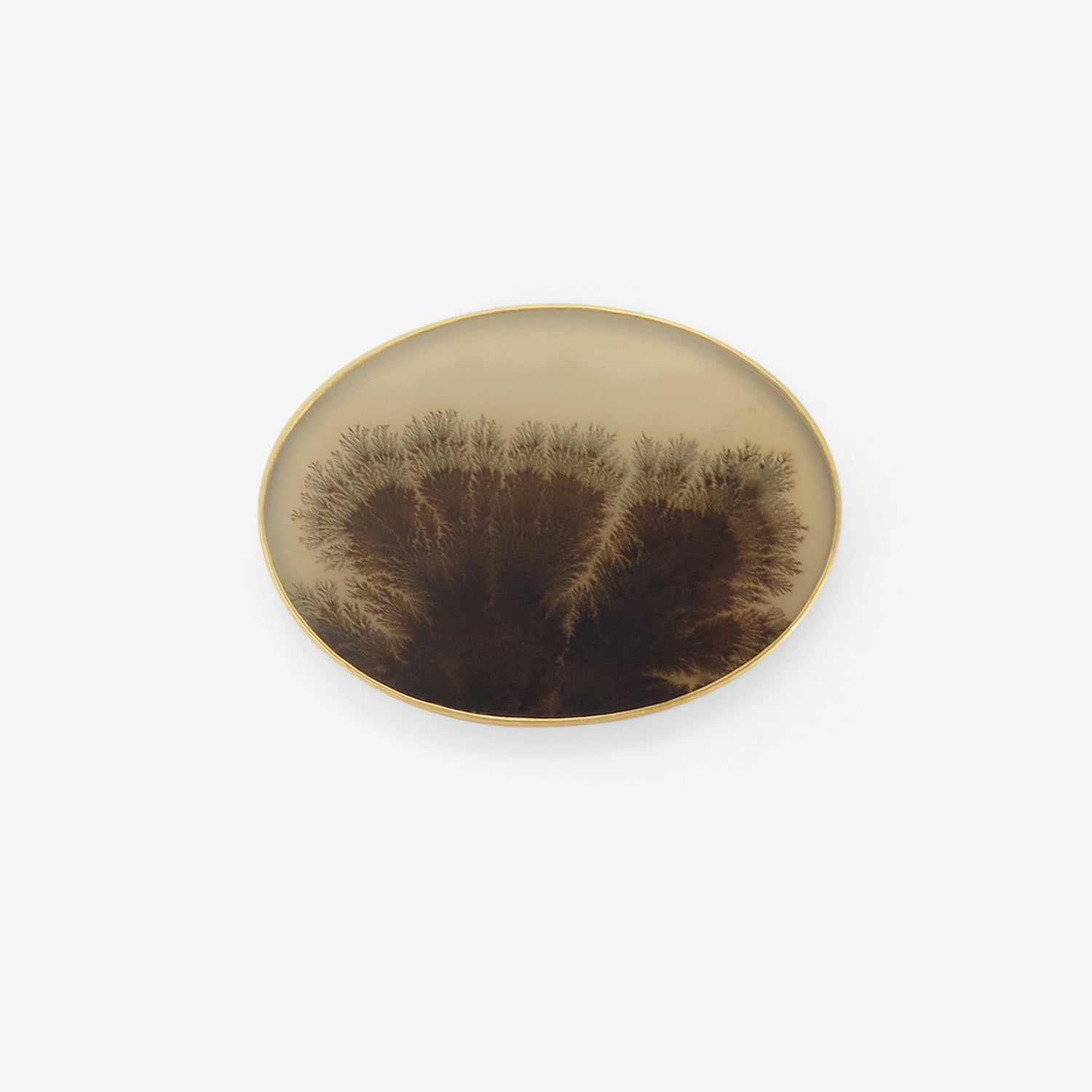 GABRIELLA KISS 18K & OVAL DENDRITE PIN