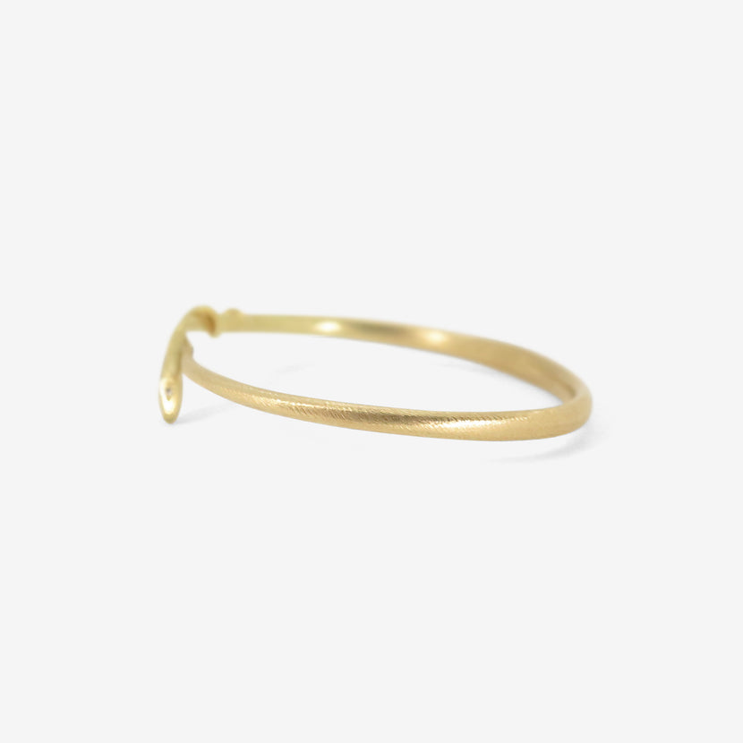 GABRIELLA KISS 18K SNAKE BANGLE WITH CHAMPAGNE DIAMOND EYES