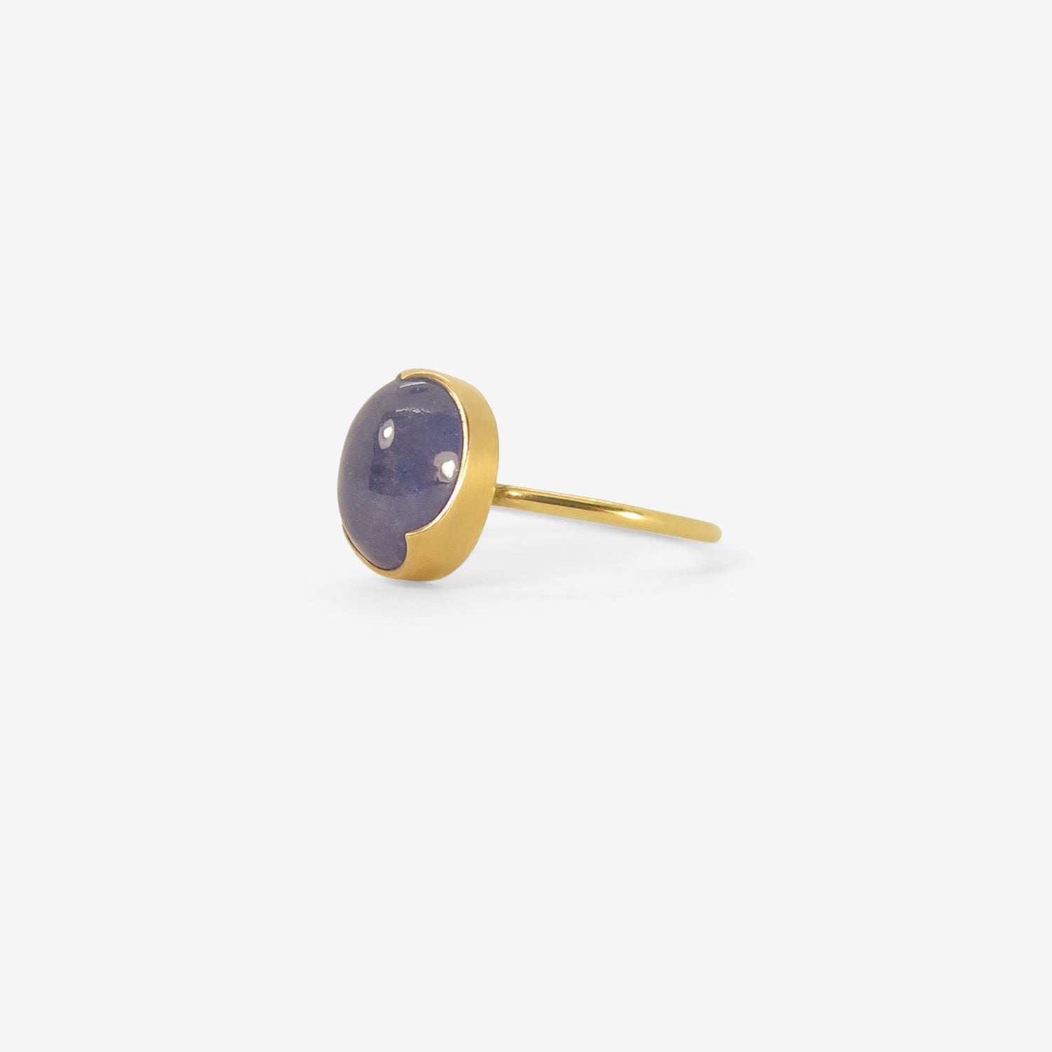 GABRIELLA KISS 18K & OVAL TANZANITE RING