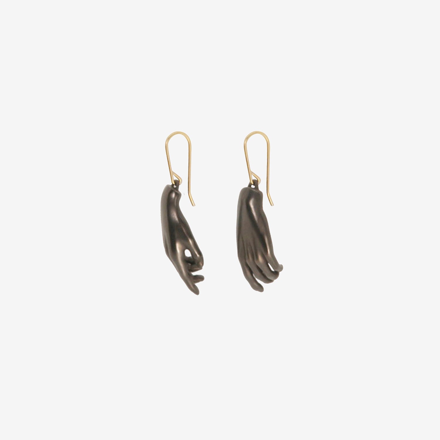 GABRIELLA KISS OXIDIZED BRONZE HAND EARRINGS