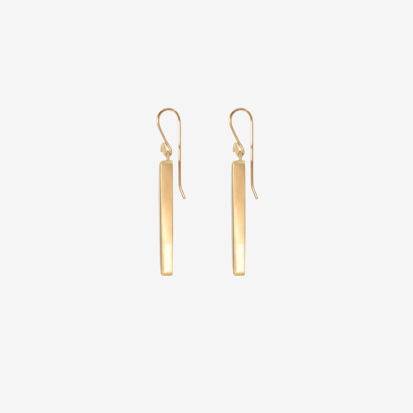 GABRIELLA KISS 18K & RECTANGULAR DARK GREEN TOURMALINE EARRINGS
