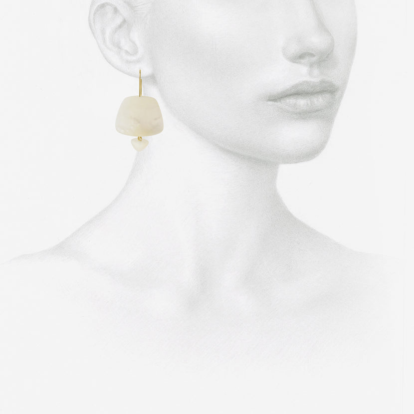 GABRIELLA KISS 14K & MOTHER-OF-PEARL GHOST SHIP EARRINGS