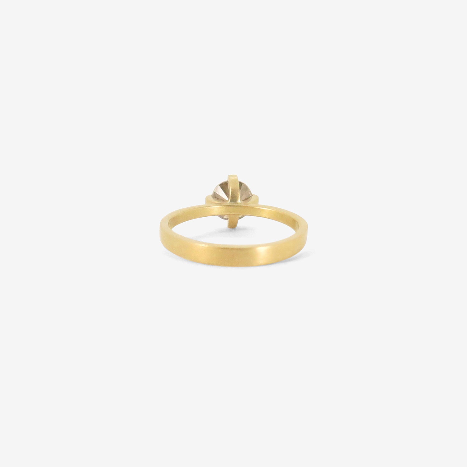 LOLA BROOKS 18K & CHAMPAGNE DIAMOND PRONG SET RING, 1.04CT