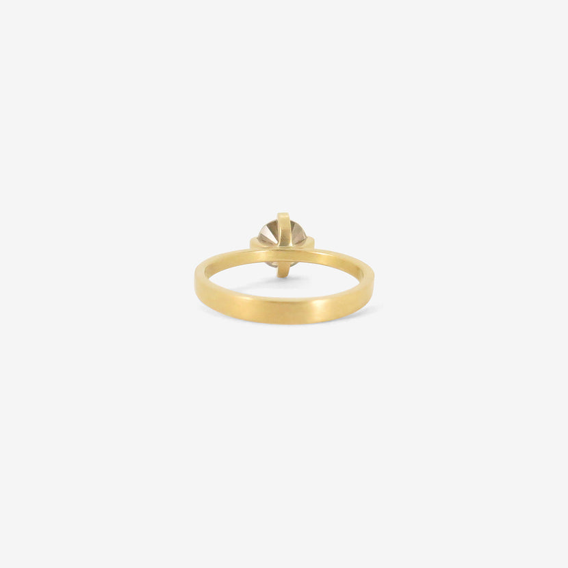 LOLA BROOKS 18K & CHAMPAGNE DIAMOND PRONG SET RING, 1.04CT