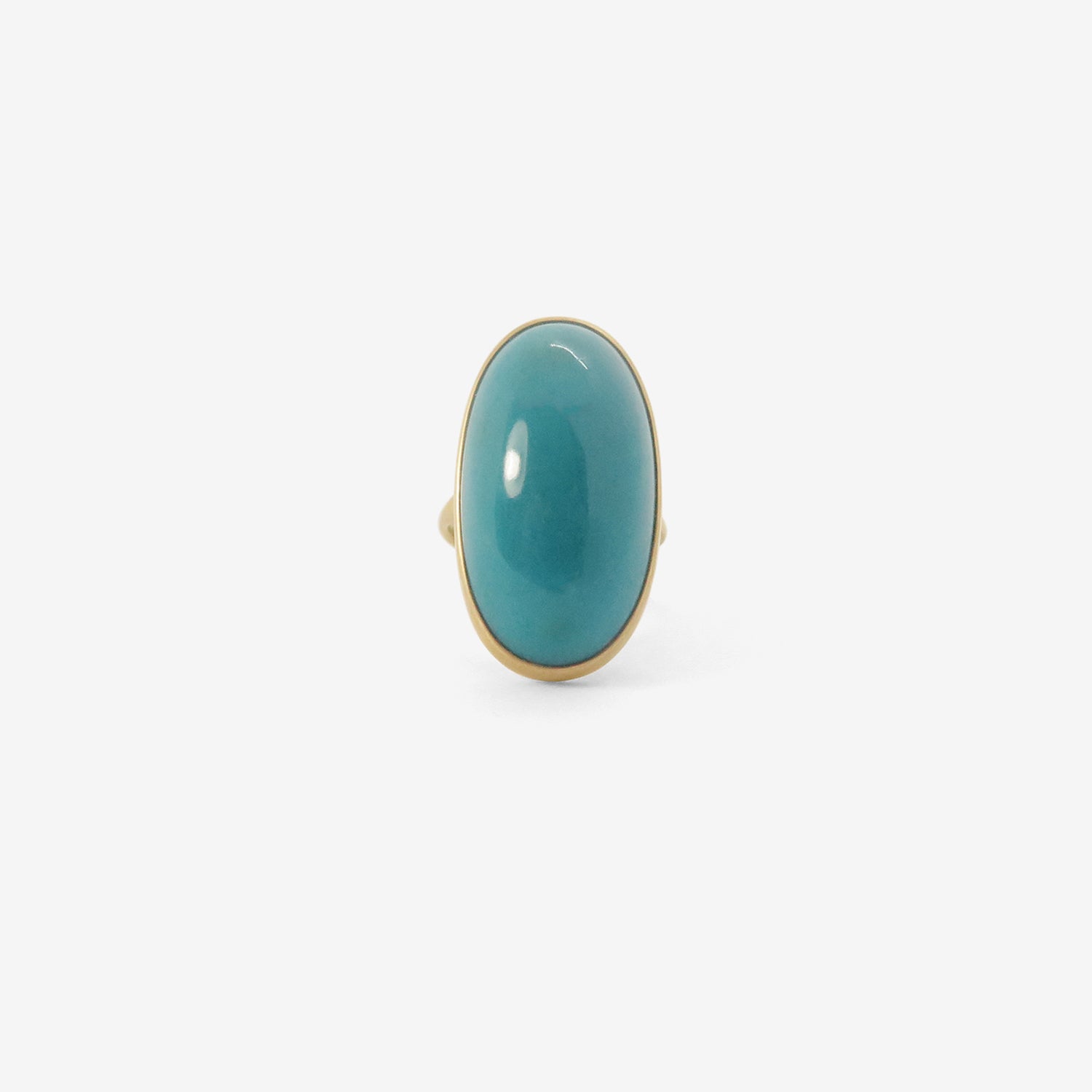 LOLA BROOKS 18K & LARGE OVAL GEM SILICA RING, 24.06CT