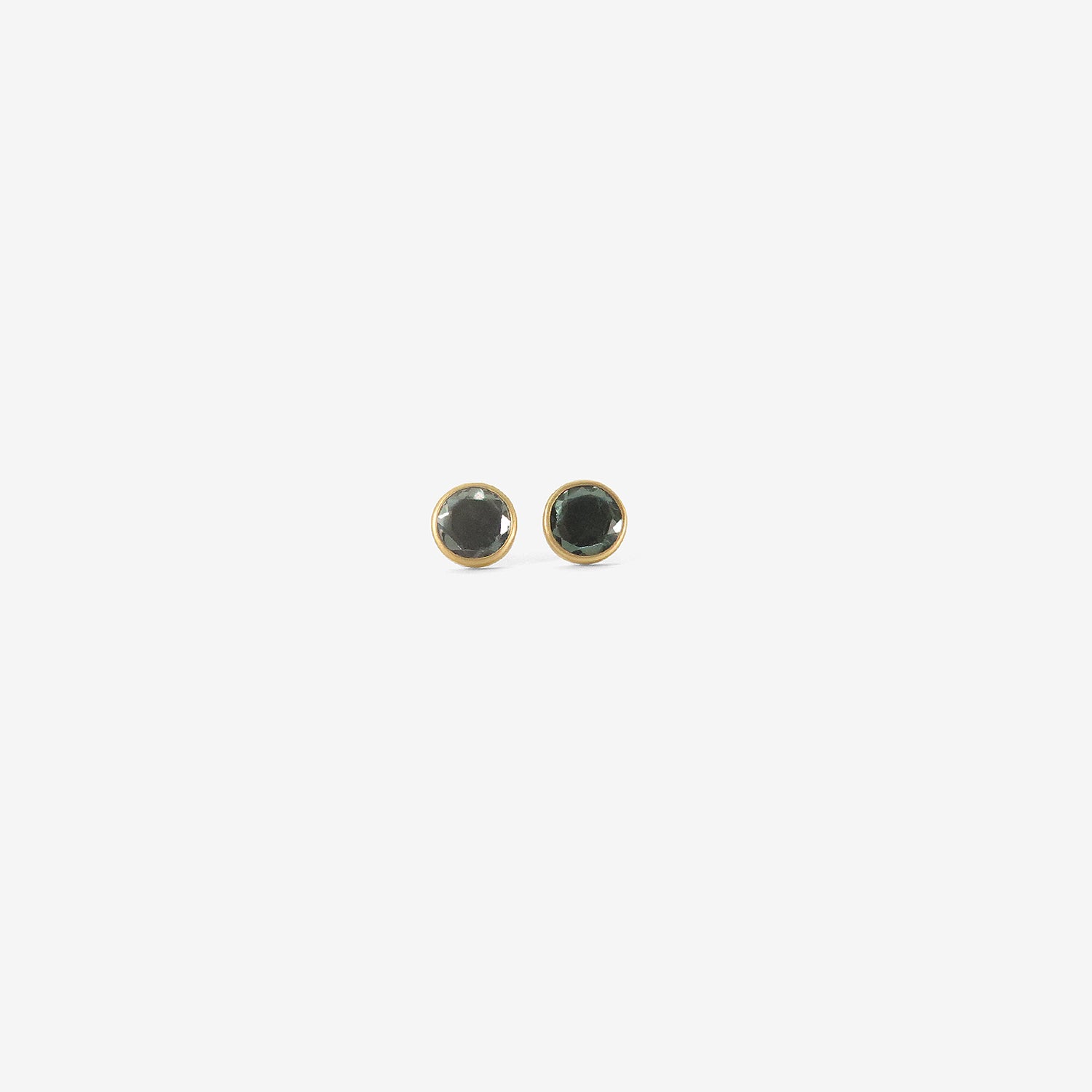 LOLA BROOKS 18K & GREEN TOURMALINE SEQUIN STUDS, 1.81CT