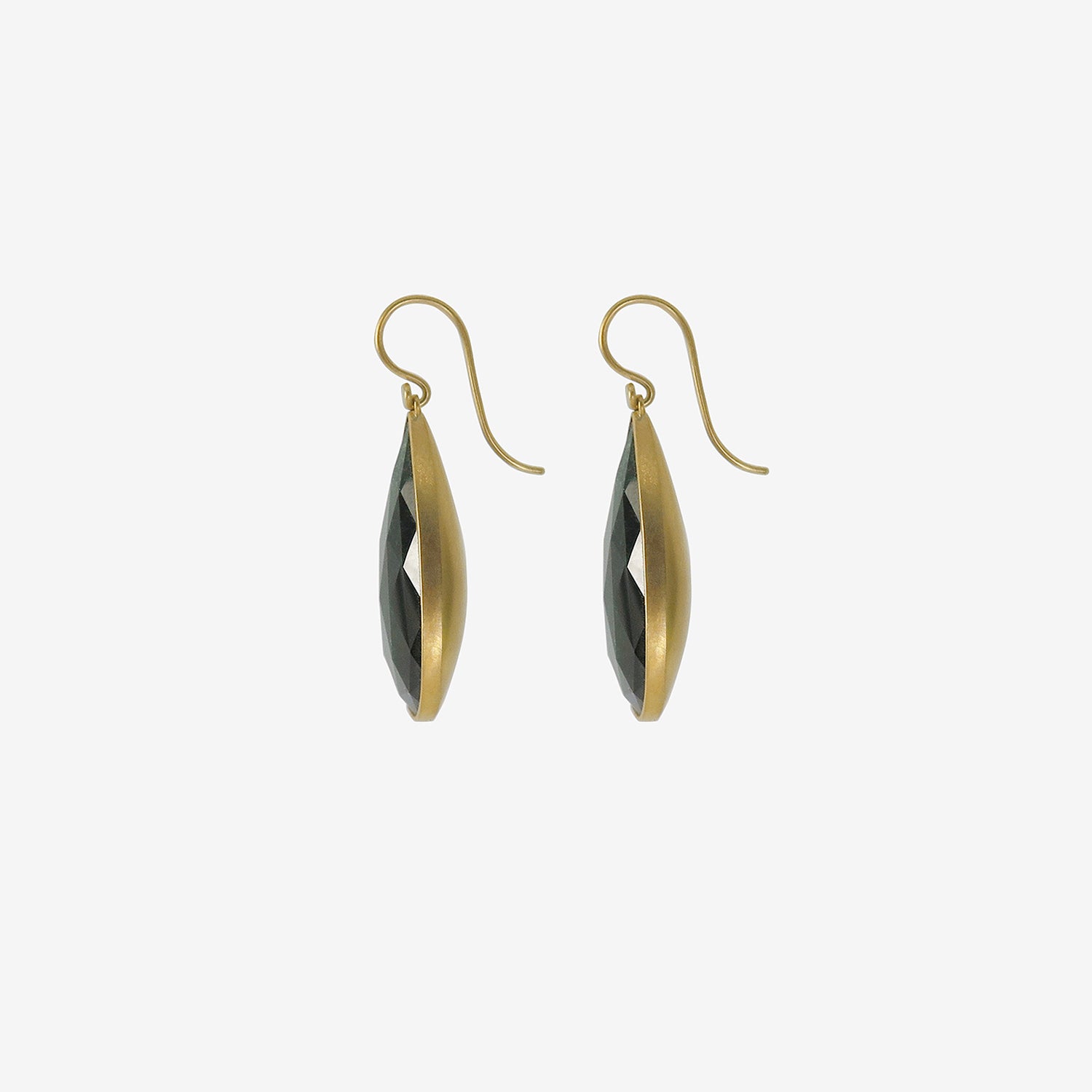 LOLA BROOKS 18K & LARGE PEAR-SHAPED GREEN TOURMALINE DROP EARRINGS, 30.03CT