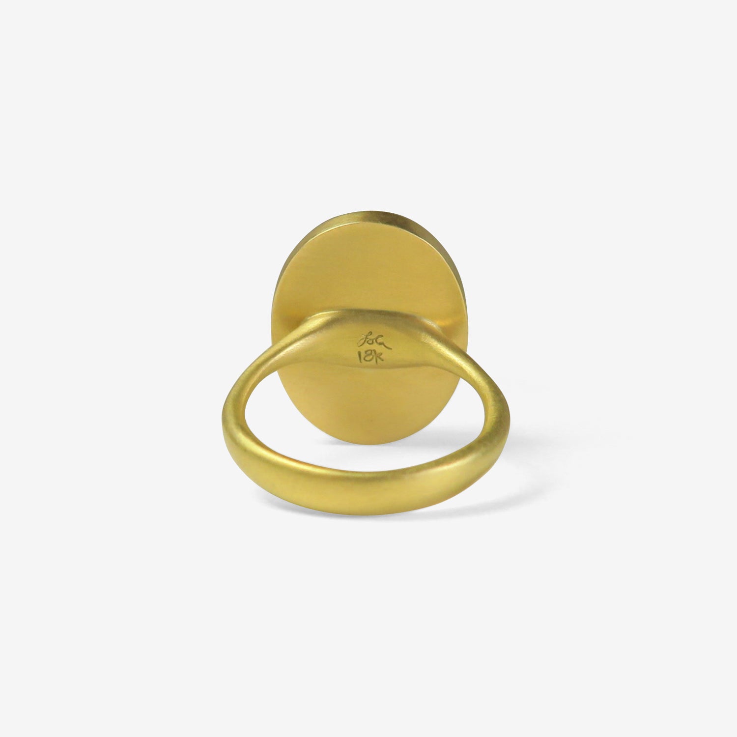 LOLA BROOKS 18K & OVAL GREEN TOURMALINE RING, 20.57CT
