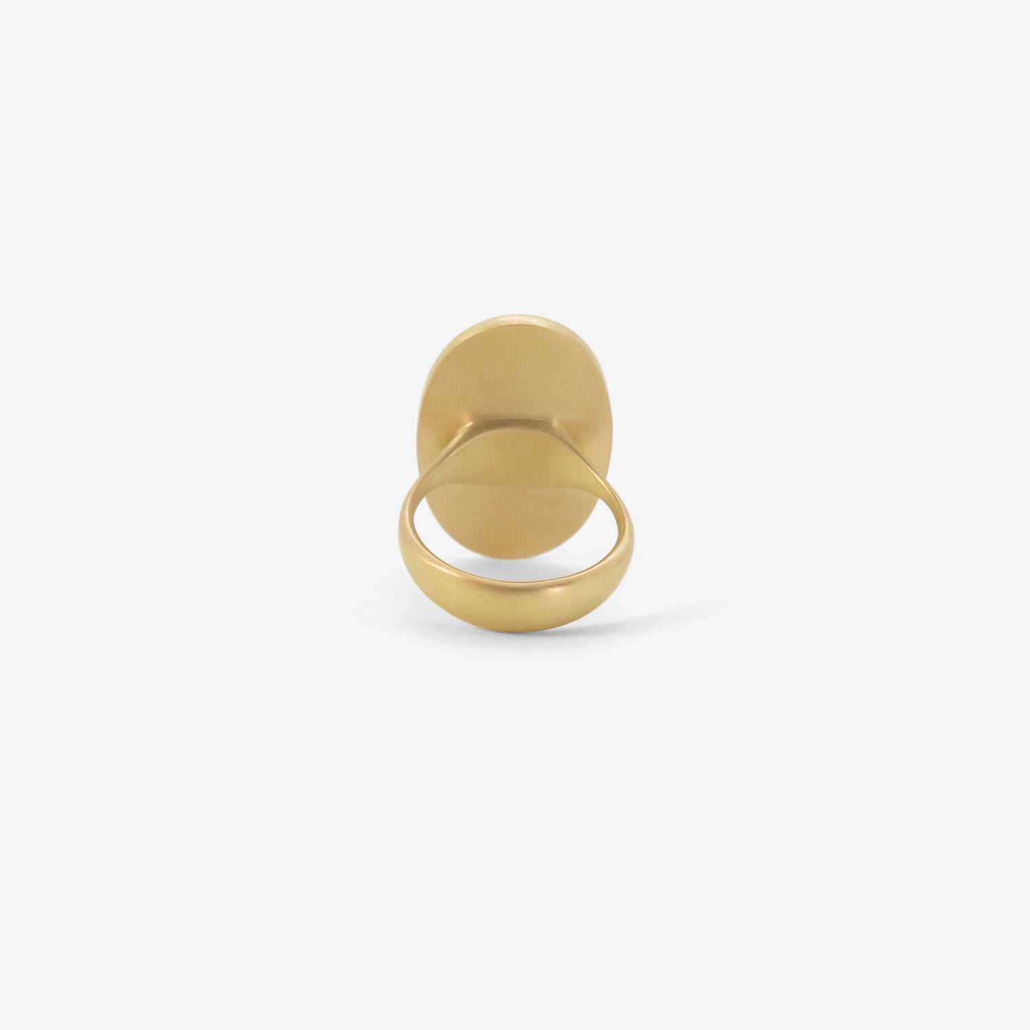 LOLA BROOKS 18K & OVAL POWDER PINK TOURMALINE LENS RING, 14.15CT