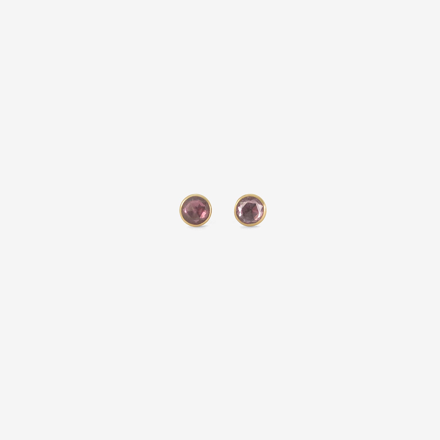 LOLA BROOKS 18K & ROSE-CUT PINK SAPPHIRE STUDS, 2.45CT.