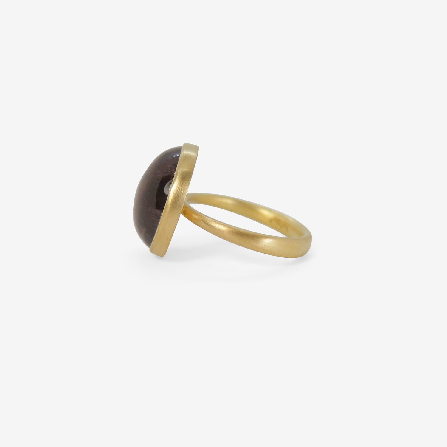 LOLA BROOKS 18K & ROUND DEEP MAUVE TOURMALINE RING, 14.84CT