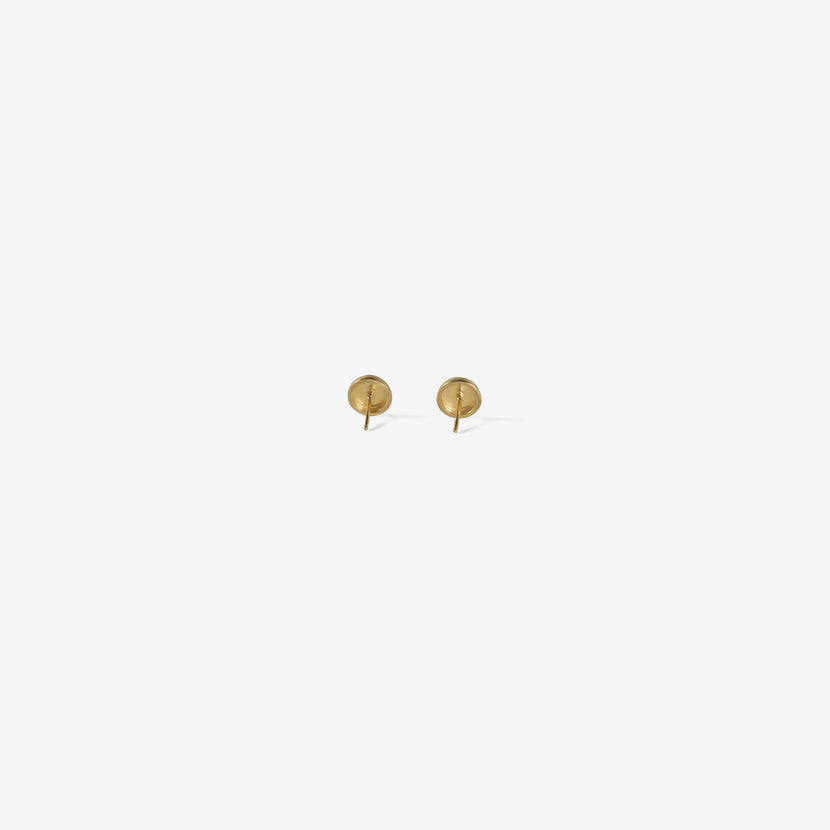 NICOLE LANDAW 14K LARGE HEWN CIRCLE STUDS