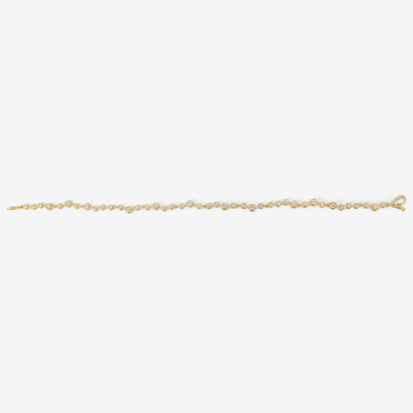 NICOLE LANDAW 14K & DIAMOND LARGE WAVING RIVIERA BRACELET, 1.35CT
