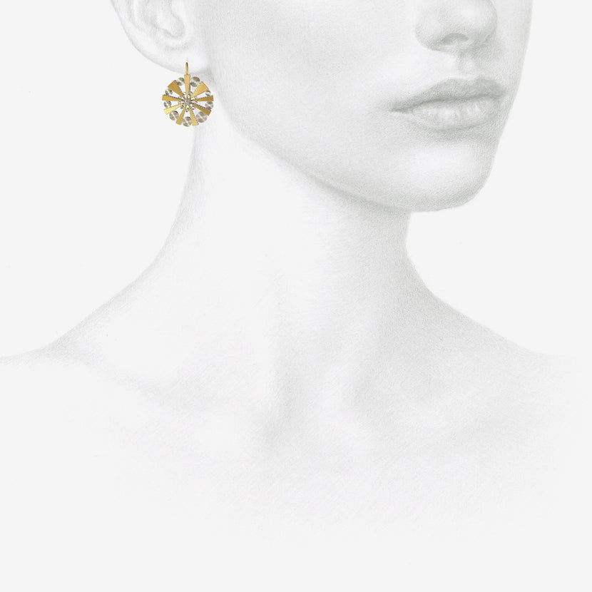 NIKOLLE RADI 18K & PLATINUM HALATION EARRINGS WITH DIAMONDS