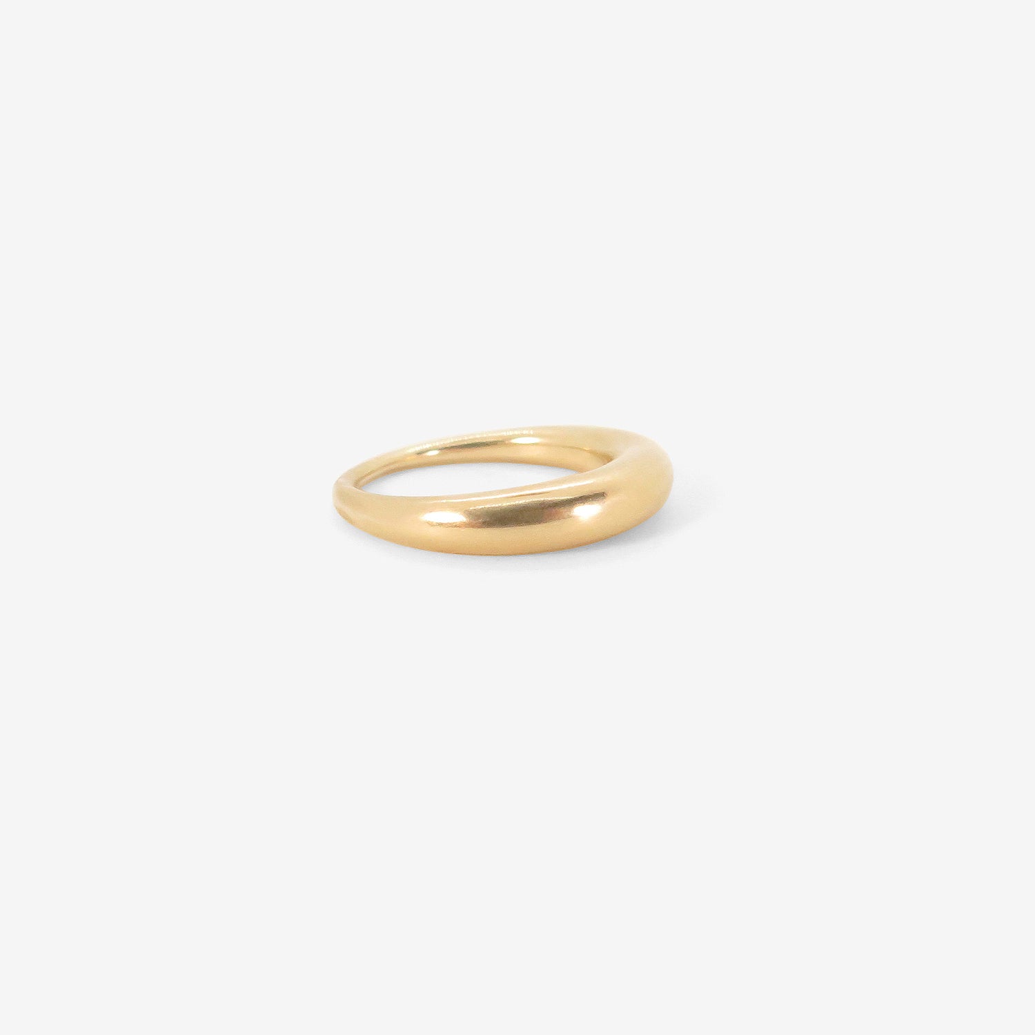 TED MUEHLING 14K YELLOW GOLD SIMPLE BAND, SIZE 6 1/2