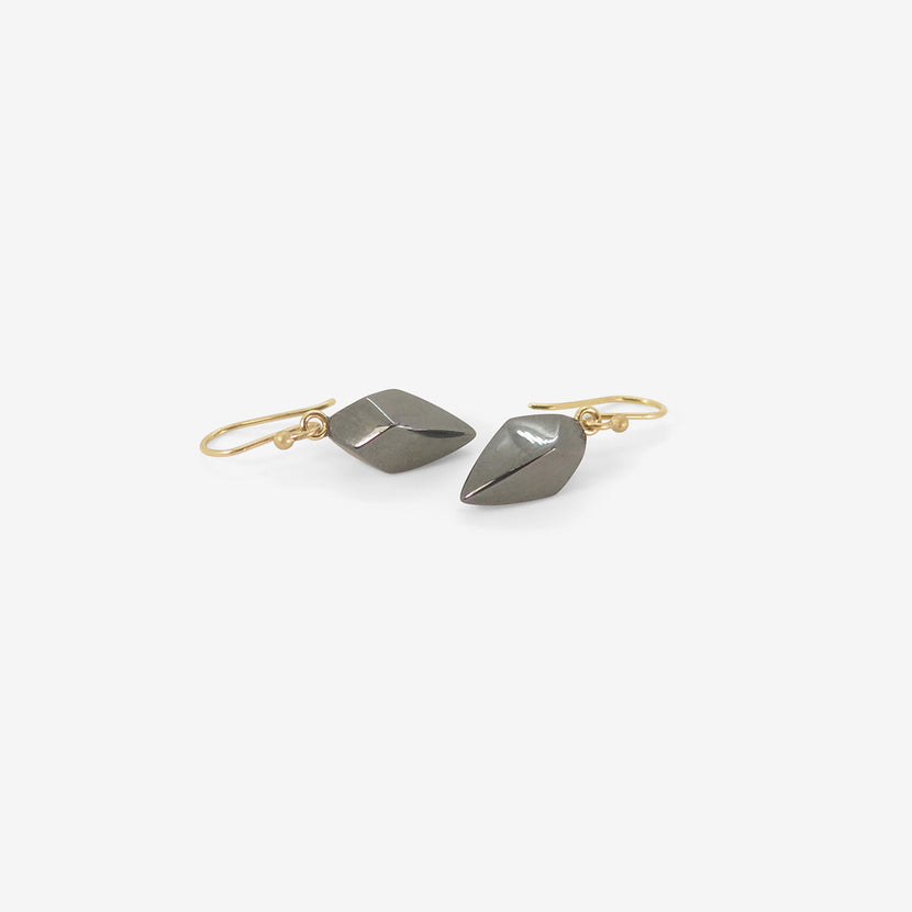 TED MUEHLING 14K & HEMATITE GOTHIC DROPS