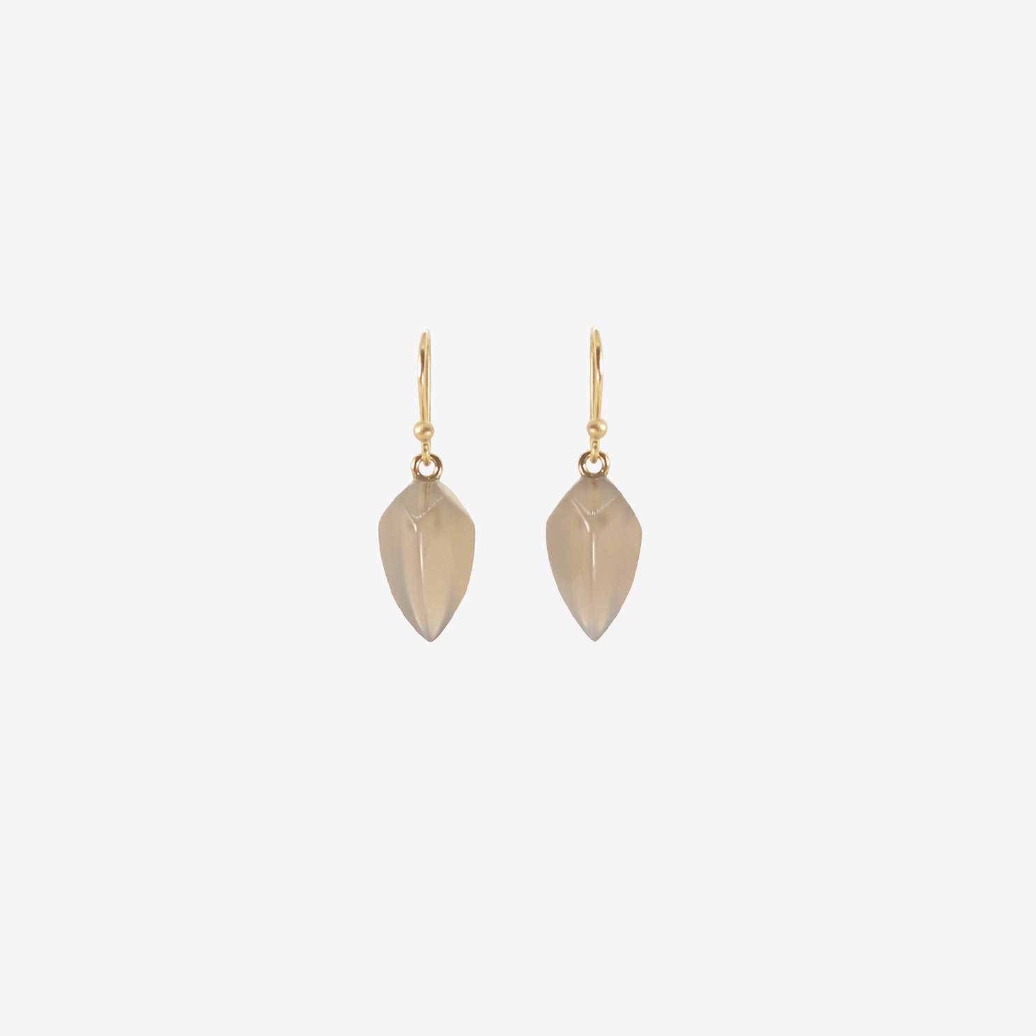TED MUEHLING 14K & HOLLY BLUE AGATE GOTHIC DROPS