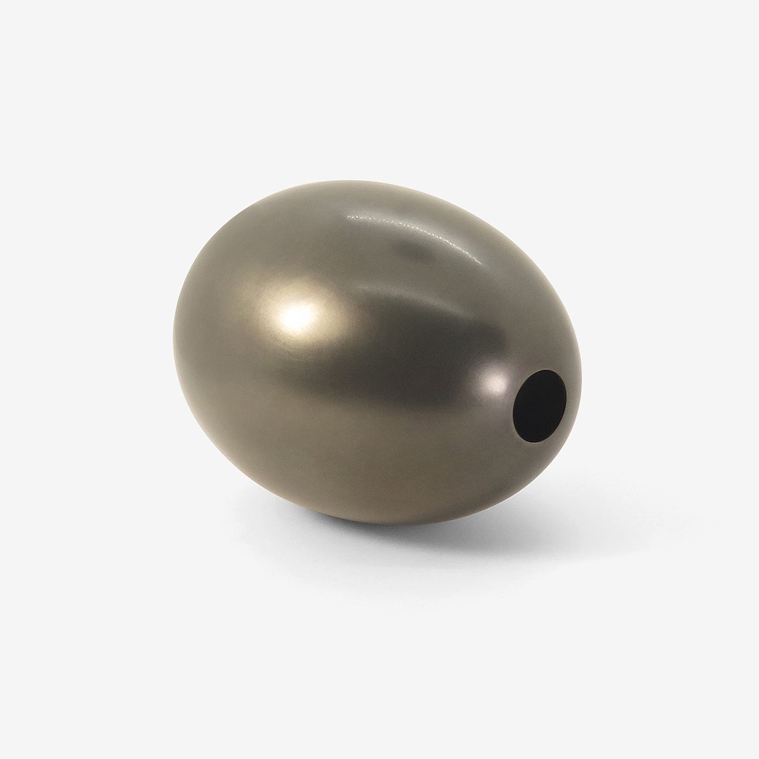 TED MUEHLING OXIDIZED BRONZE EGG VASE