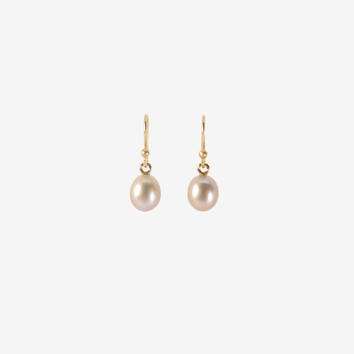 TED MUEHLING SMALL PINK PEARL EARRINGS
