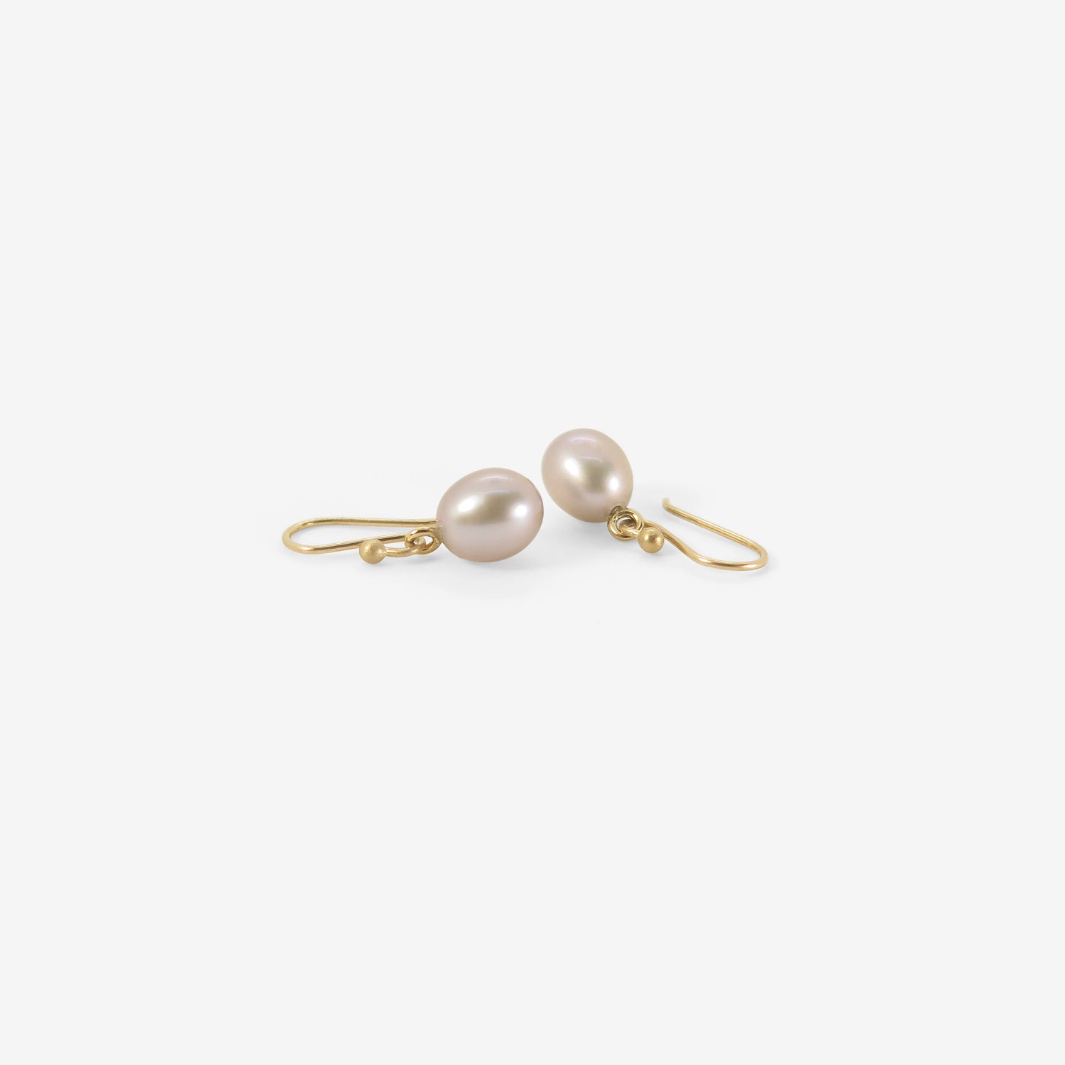 TED MUEHLING SMALL PINK PEARL EARRINGS