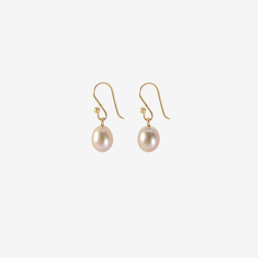TED MUEHLING SMALL PINK PEARL EARRINGS