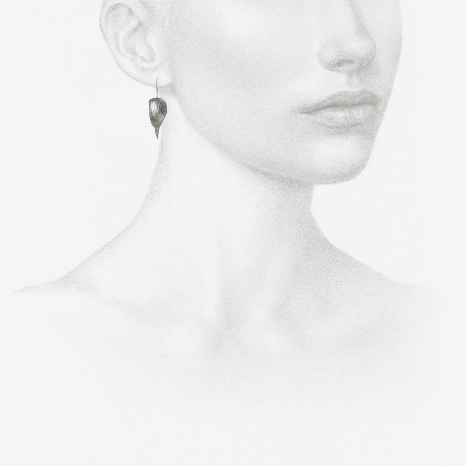 GABRIELLA KISS OXIDIZED BRONZE BIRD HEAD EARRINGS