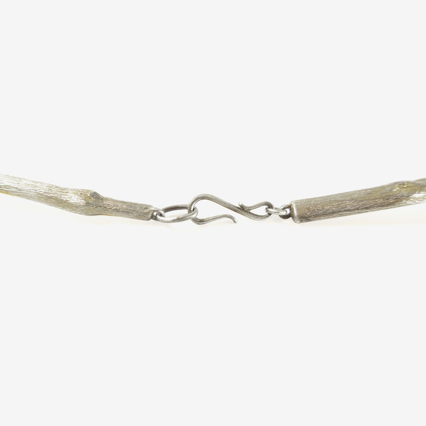 GABRIELLA KISS STERLING SILVER & 14K FULL MUSHROOM NECKLACE WITH LABRADORITE DROPS