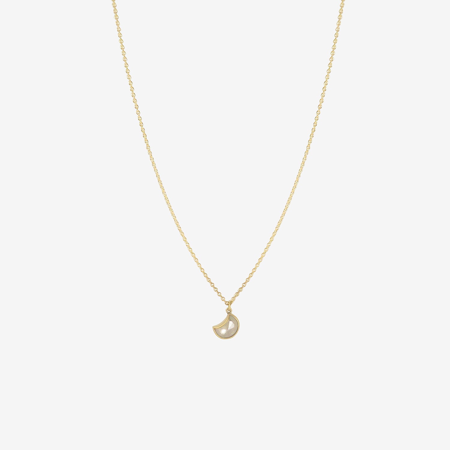 LOLA BROOKS 18K & DIAMOND CRESCENT MOON PENDANT, 1.77CT
