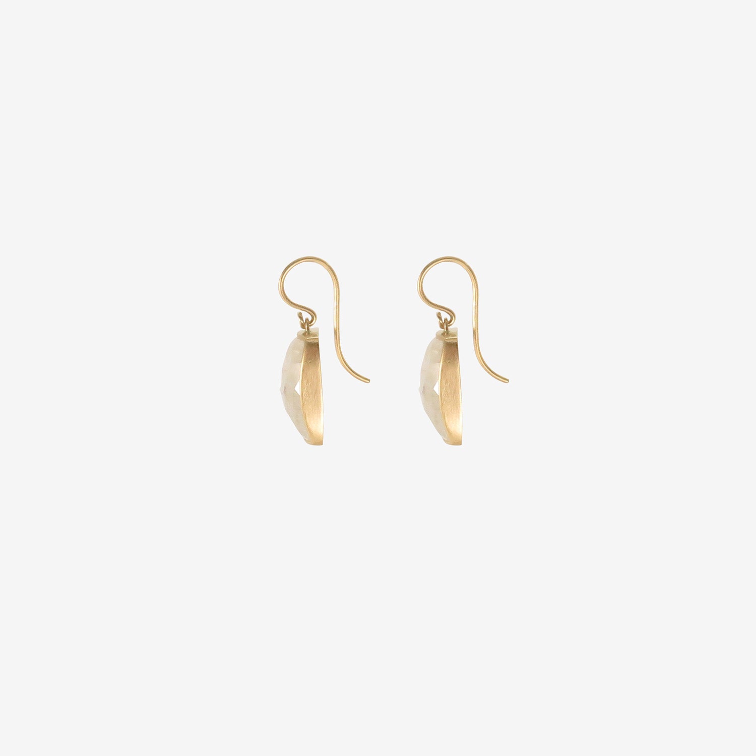 LOLA BROOKS 18K & RECTANGULAR FACETED MOONSTONE DROP EARRINGS, 19.09CT