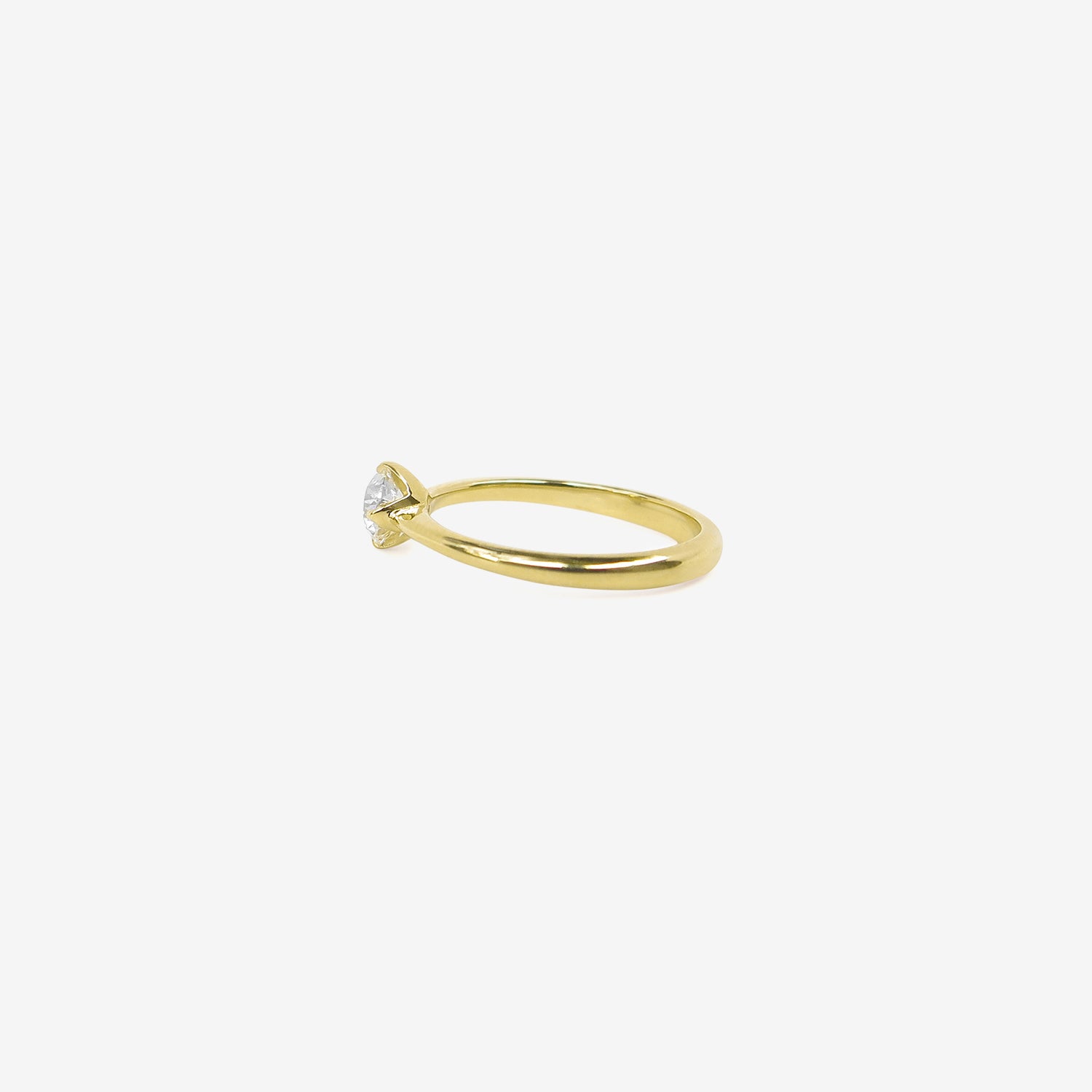 NICOLE LANDAW 14K & OLD EUROPEAN CUT SOLITAIRE DIAMOND RING, 0.68CT