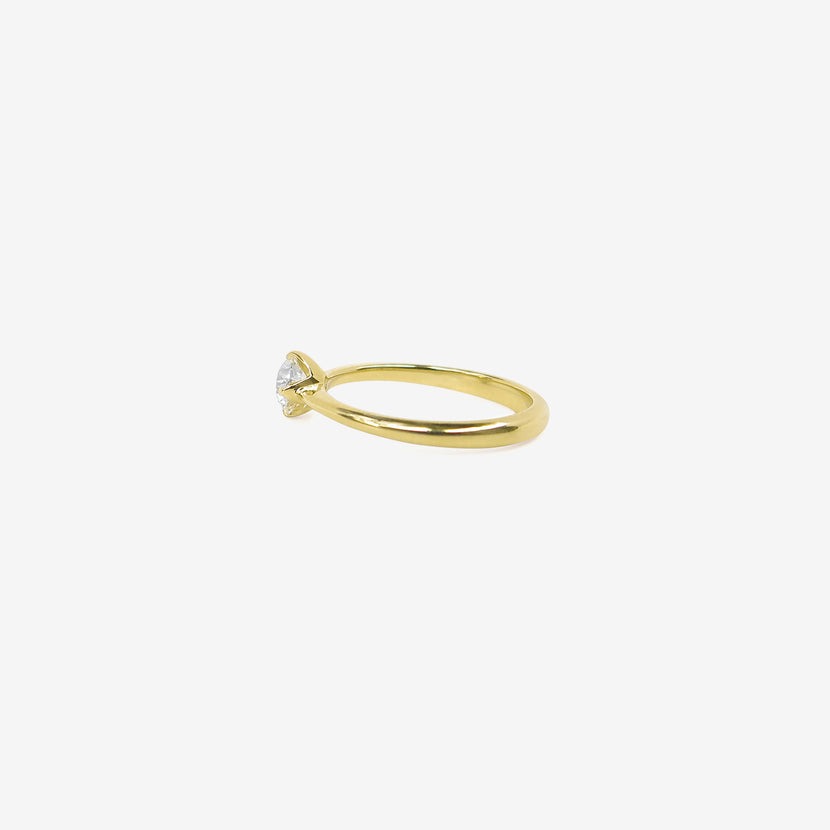 NICOLE LANDAW 14K & OLD EUROPEAN CUT SOLITAIRE DIAMOND RING, 0.68CT