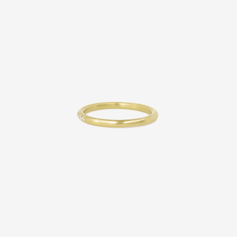 NICOLE LANDAW 14K & DIAMOND ‘I LOVE YOU’ MESSAGE BAND, SIZE 6 3/4