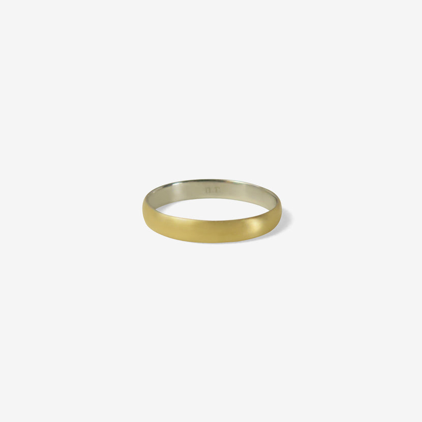 NIKOLLE RADI 18K COMFORT BAND WITH PLATINUM INTERIOR, 3MM