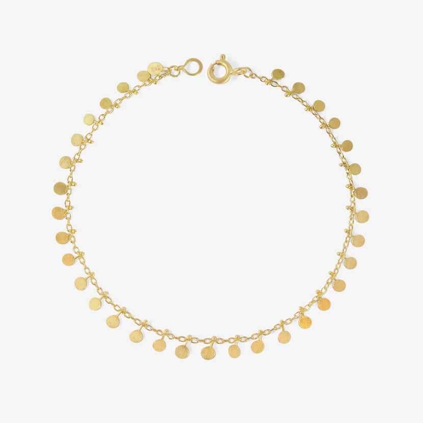 SIA TAYLOR 18K YELLOW GOLD EVENLY DOTTED BRACELET