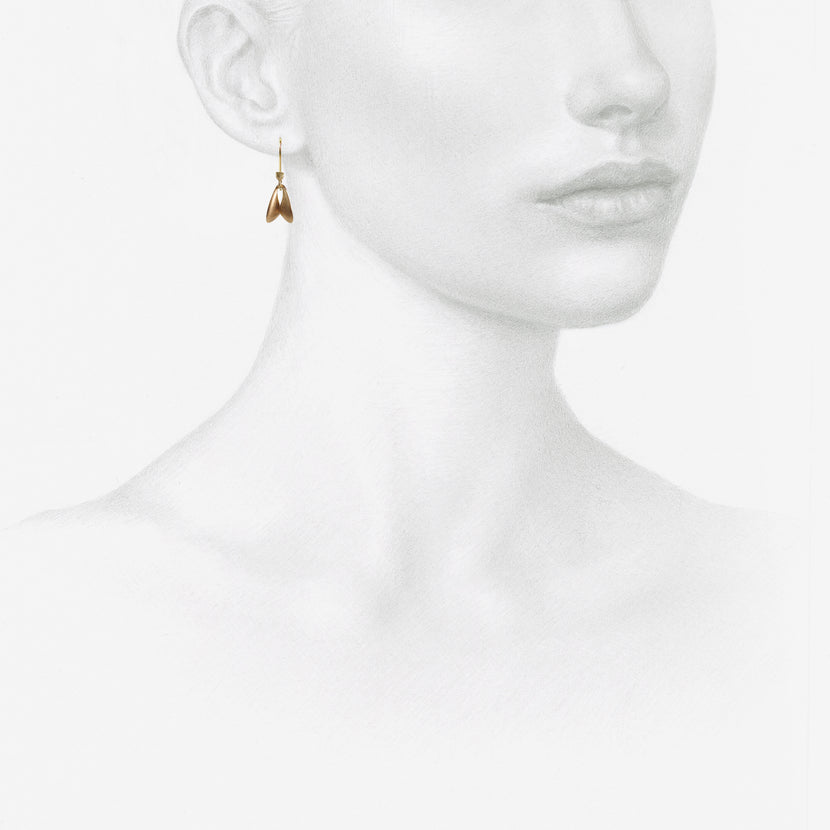 TED MUEHLING 18K PINK GOLD FLY WINGS