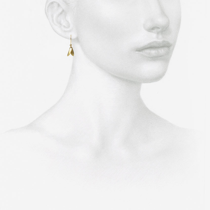 TED MUEHLING 18K YELLOW GOLD FLY WINGS