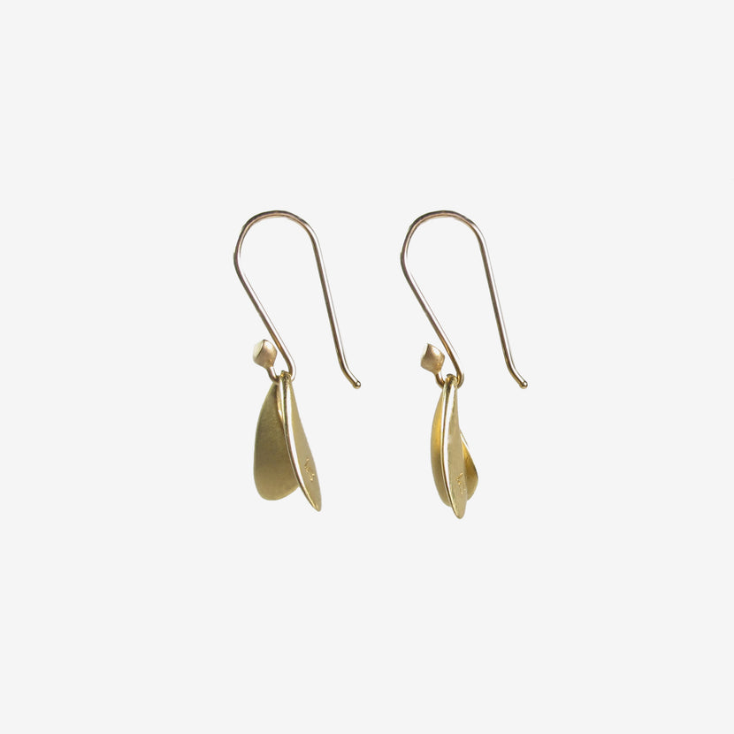 TED MUEHLING 18K YELLOW GOLD FLY WINGS