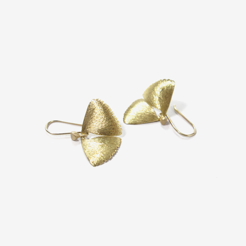 TED MUEHLING 18K YELLOW GOLD MOTH WINGS