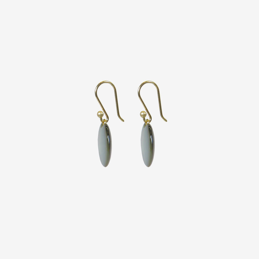 TED MUEHLING 14K & BLACK MOTHER-OF-PEARL LILY PADS